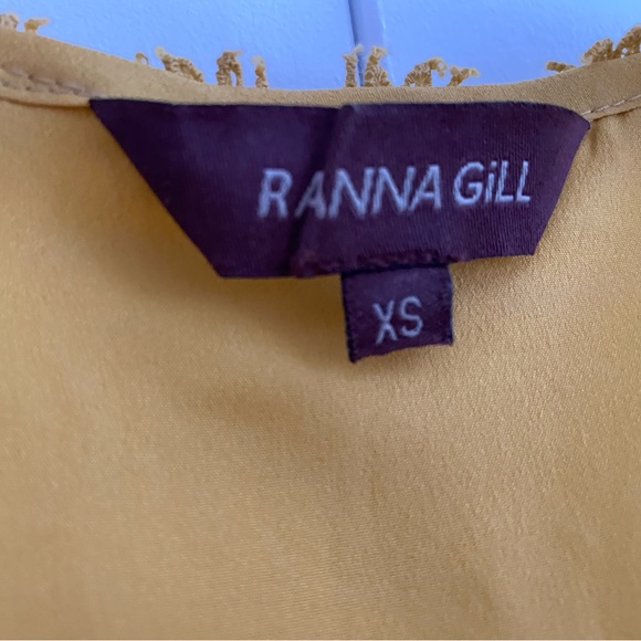 Ranna Gill Anthropologie yellow lace dress size xs (fits like S/M) - Picture 5 of 6